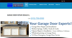 Desktop Screenshot of dekalbgaragedoors.com
